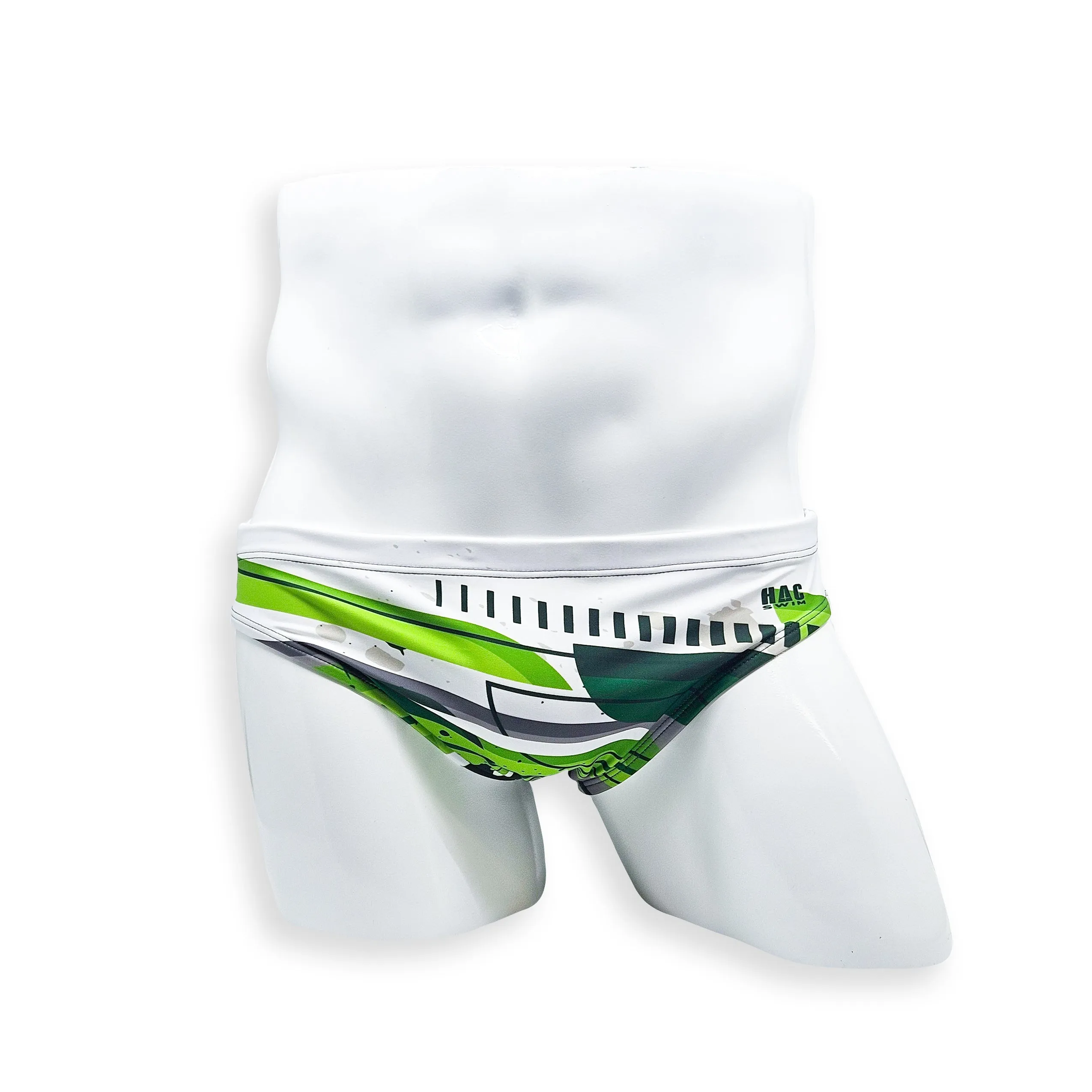 2 Inch Flat Front Swim Brief - Green Flash