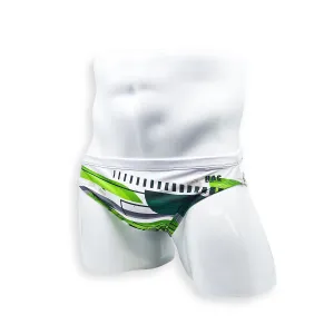 2 Inch Flat Front Swim Brief - Green Flash