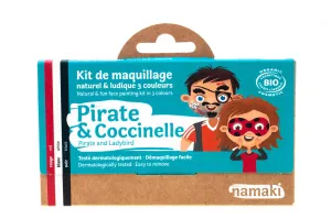 3 colors face painting kit « Pirate & Ladybird »