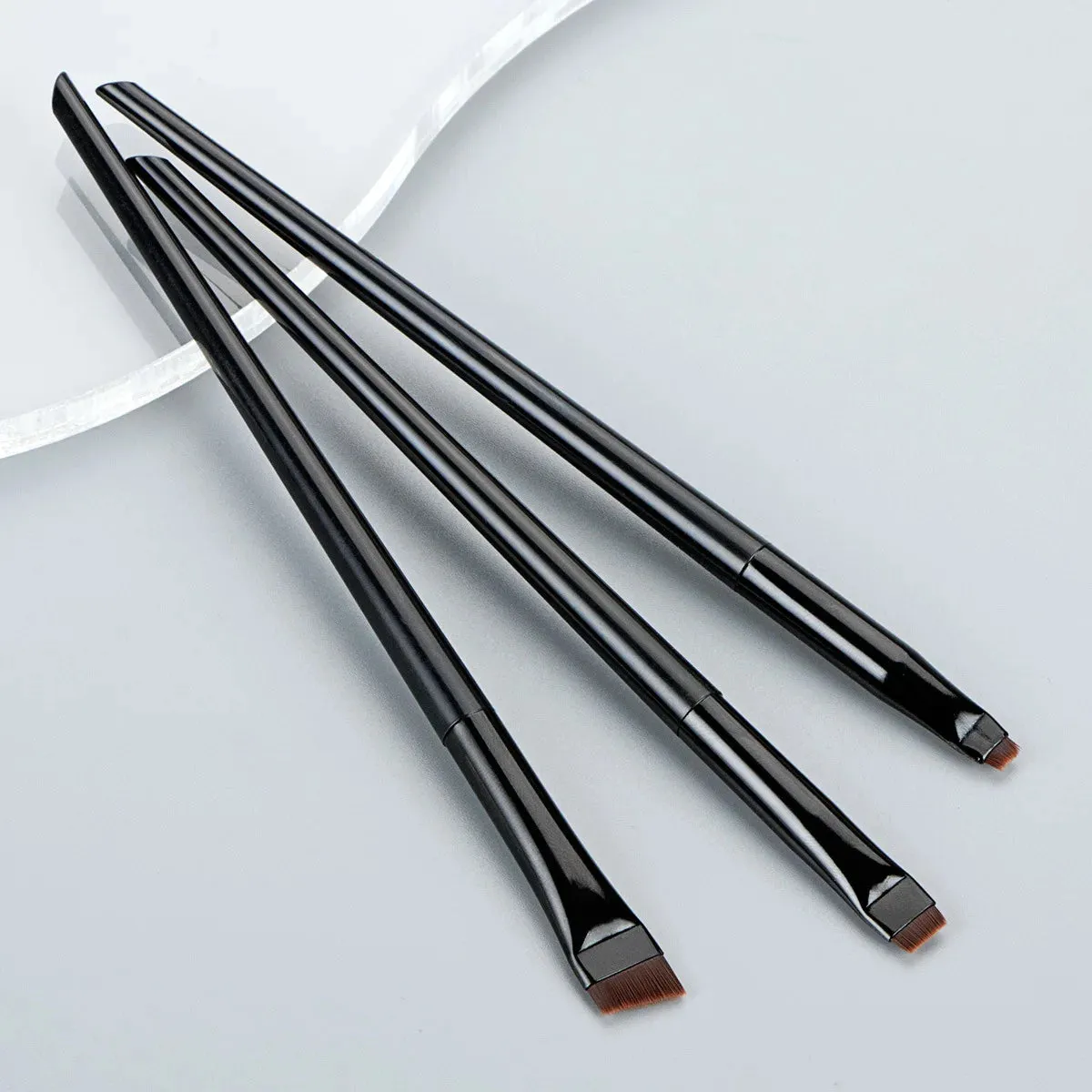 3 Pcs Edge Eyeliner Brush Set Ultra-Thin Makeup Tools