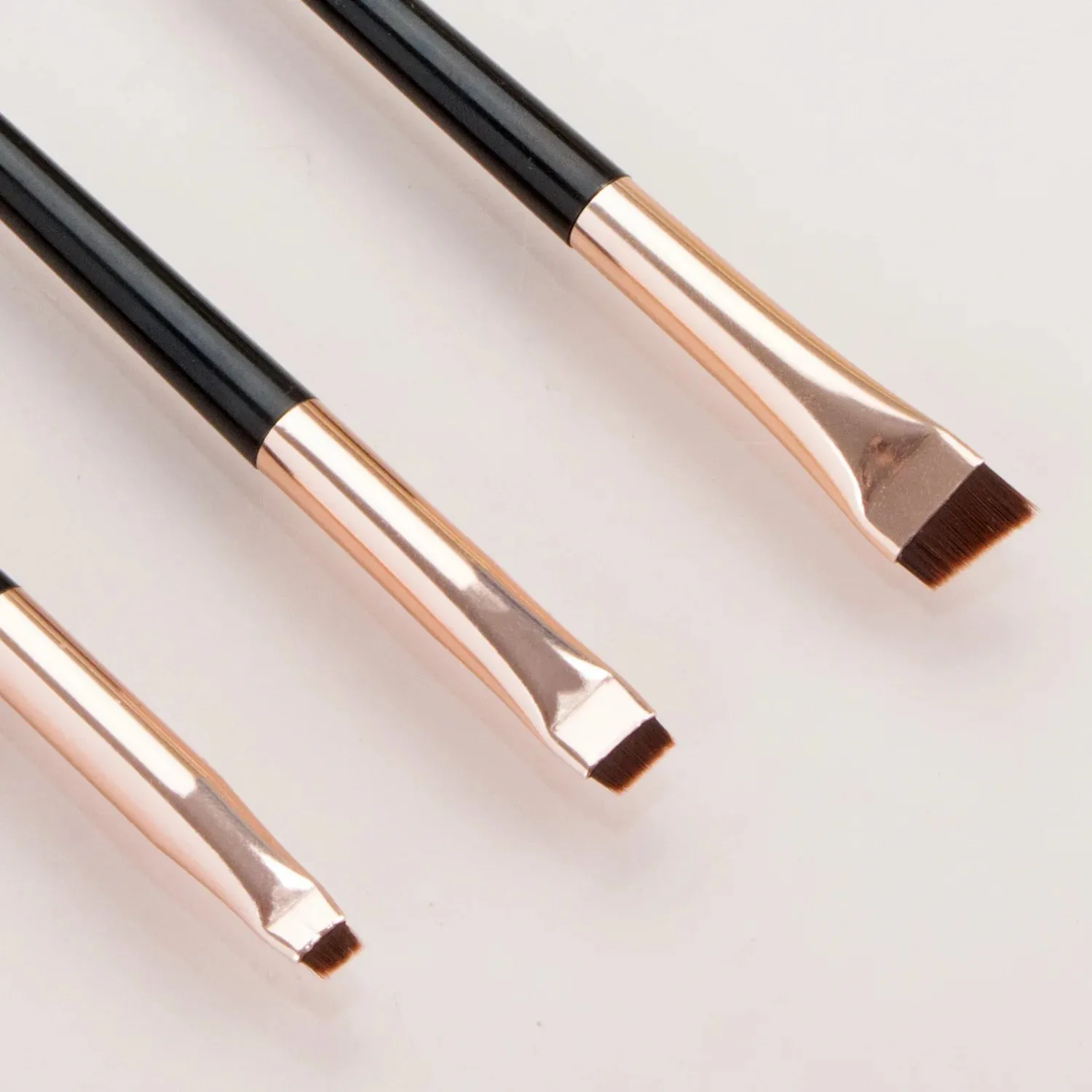 3 Pcs Edge Eyeliner Brush Set Ultra-Thin Makeup Tools