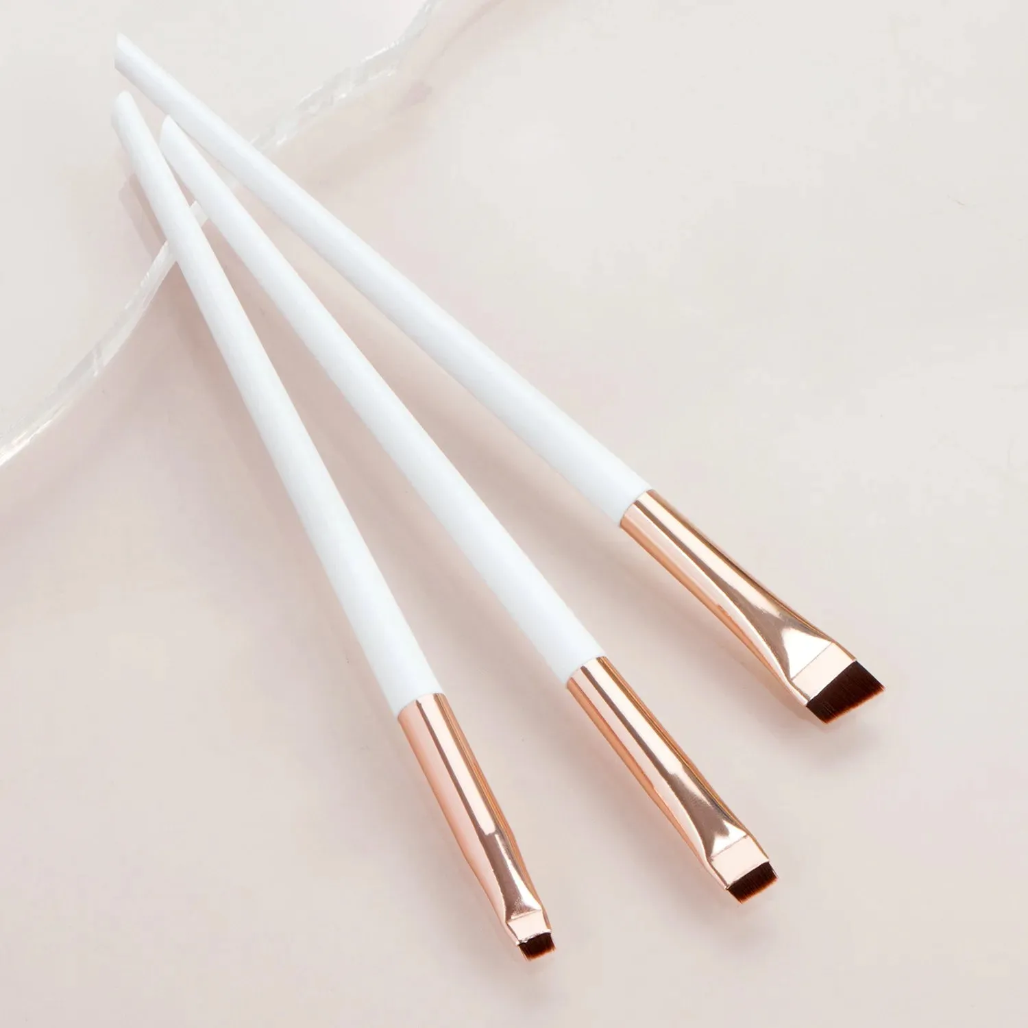 3 Pcs Edge Eyeliner Brush Set Ultra-Thin Makeup Tools