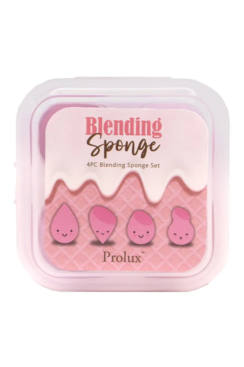 4pc Pink Mix Blending Sponge Set