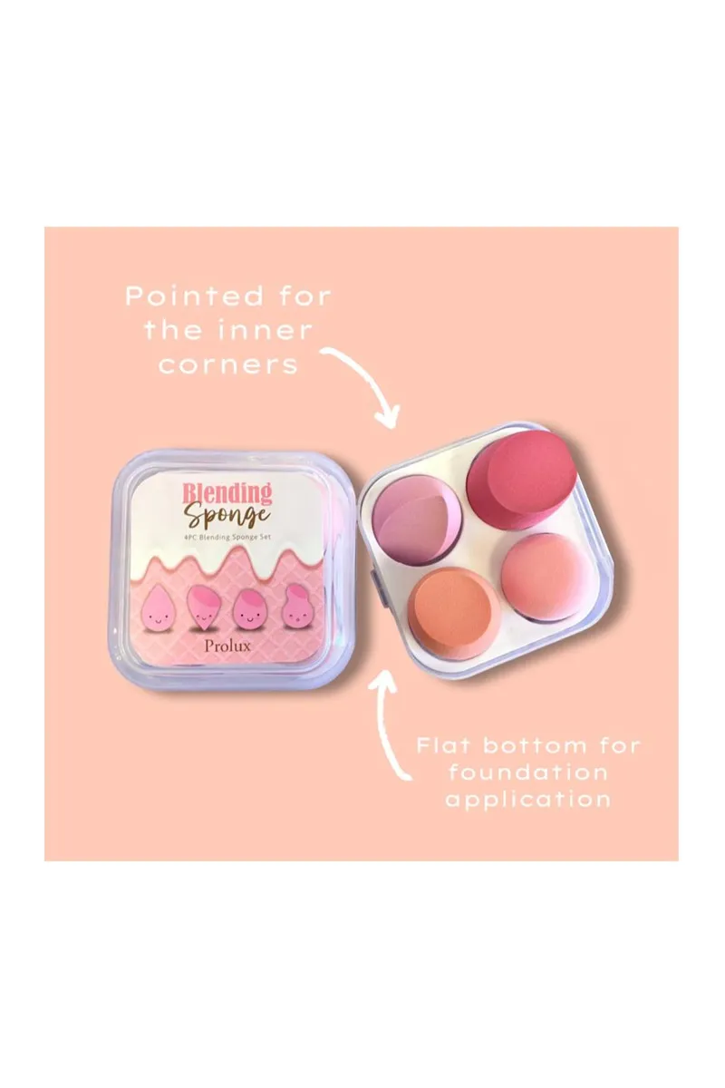 4pc Pink Mix Blending Sponge Set