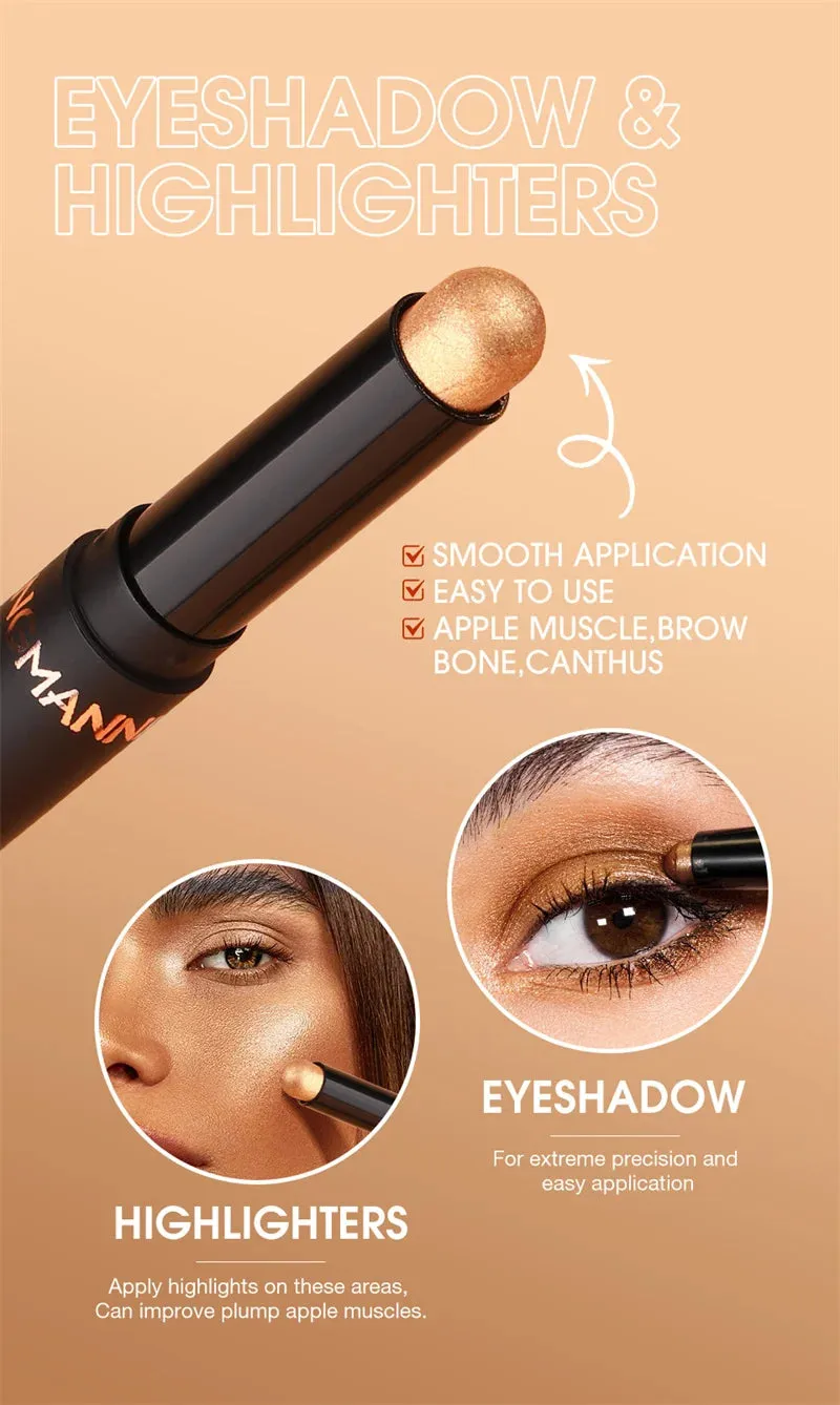 8 Color Waterproof Glitter Eyeshadow Pen