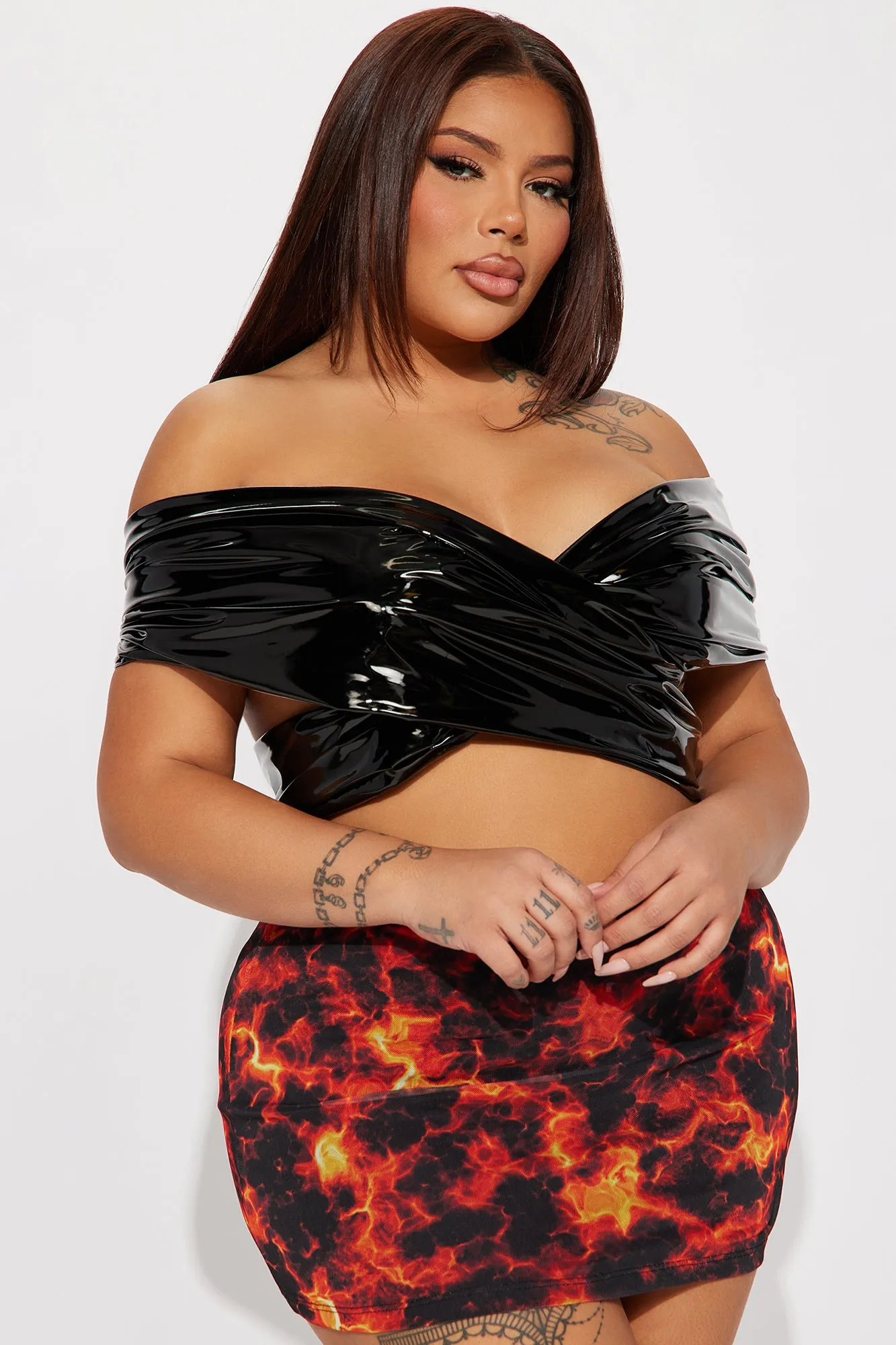 Always Bold Latex Top - Black