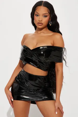 Always Bold Latex Top - Black