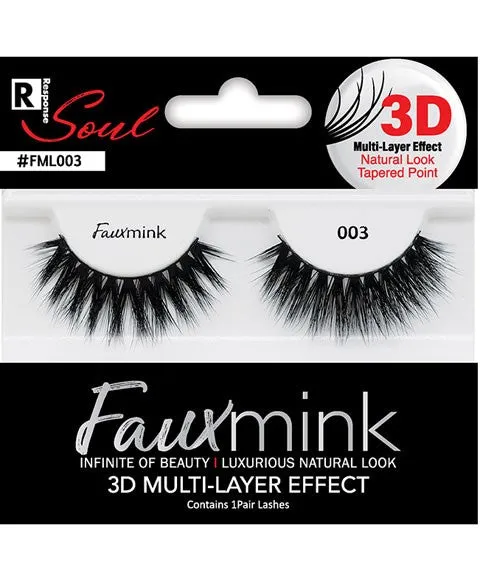 Bee Sales Response Soul Faux Mink 3D Effect Eyelash 003