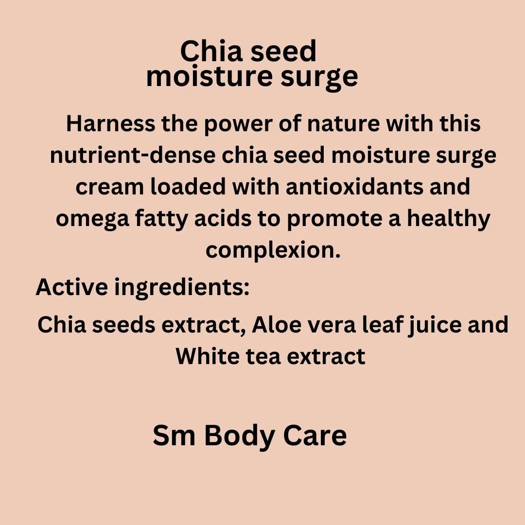 Chia seed moisture surge