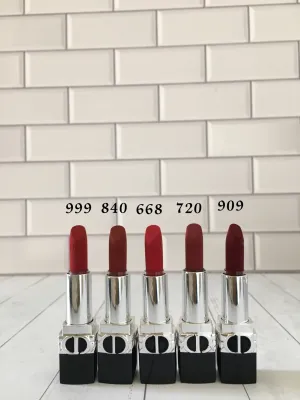 Christian Dior Rouges A Levres Lipstick Set 999 Velvet 668 Glam Velvet 720 Icon 840 Rayonnant 909 Rouge Baby