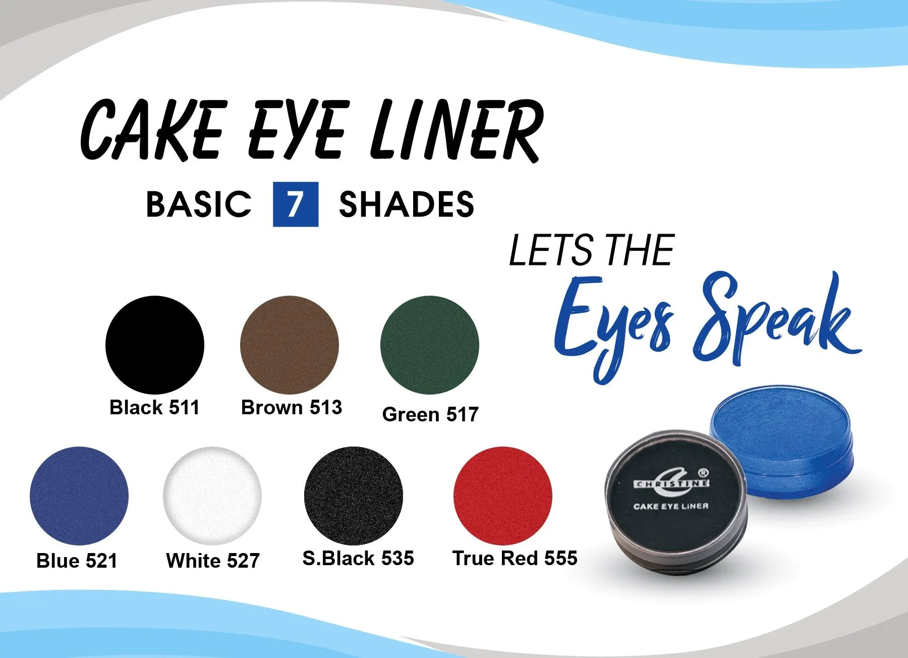 CHRISTINE CAKE EYE LINER WHITE-527