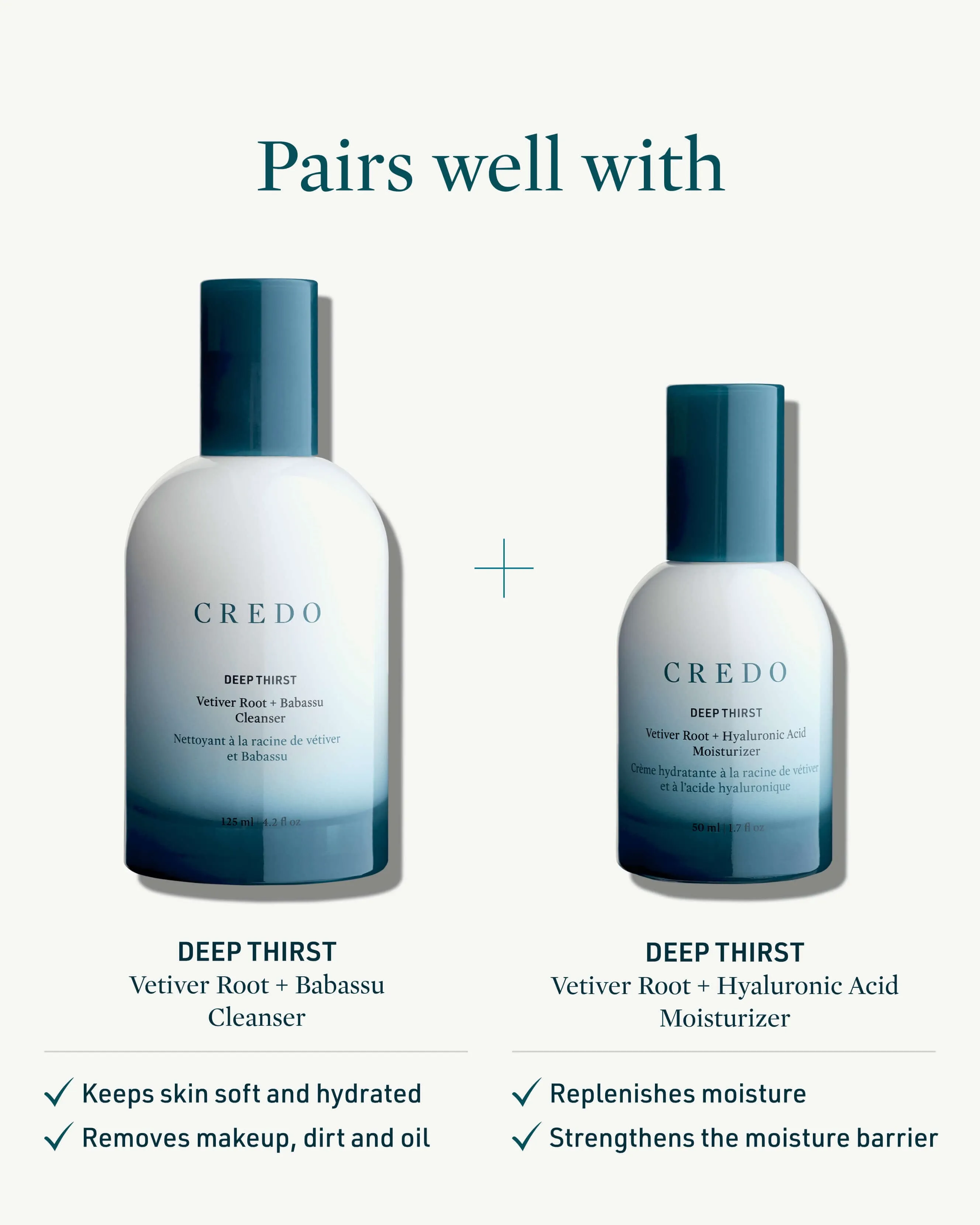 Deep Thirst Vetiver Root   Babassu Cleanser for Dry Skin
