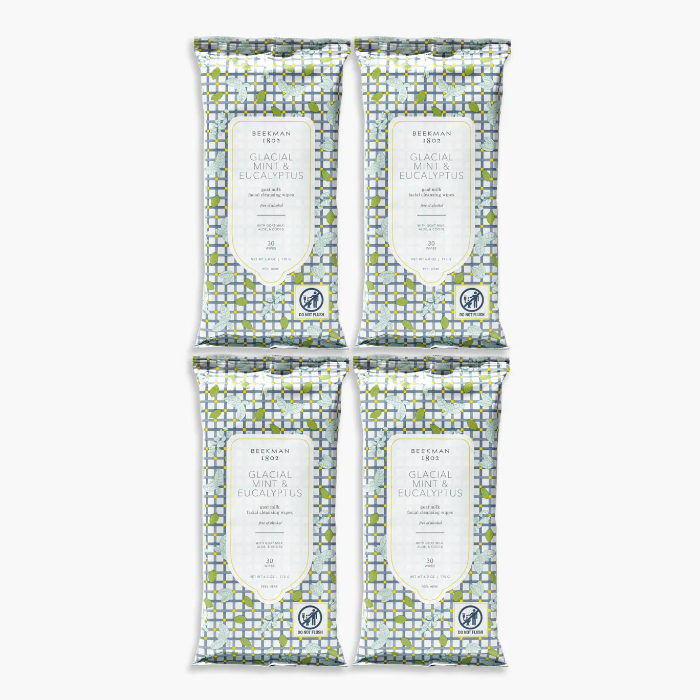Glacial Mint & Eucalyptus Face Wipes Set of 4