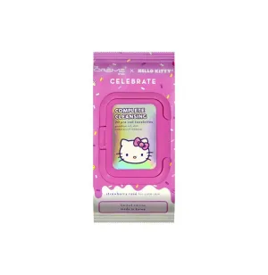 Hello Kitty Celebrate 20 Pre-Wet Towelettes Strawberry Rose