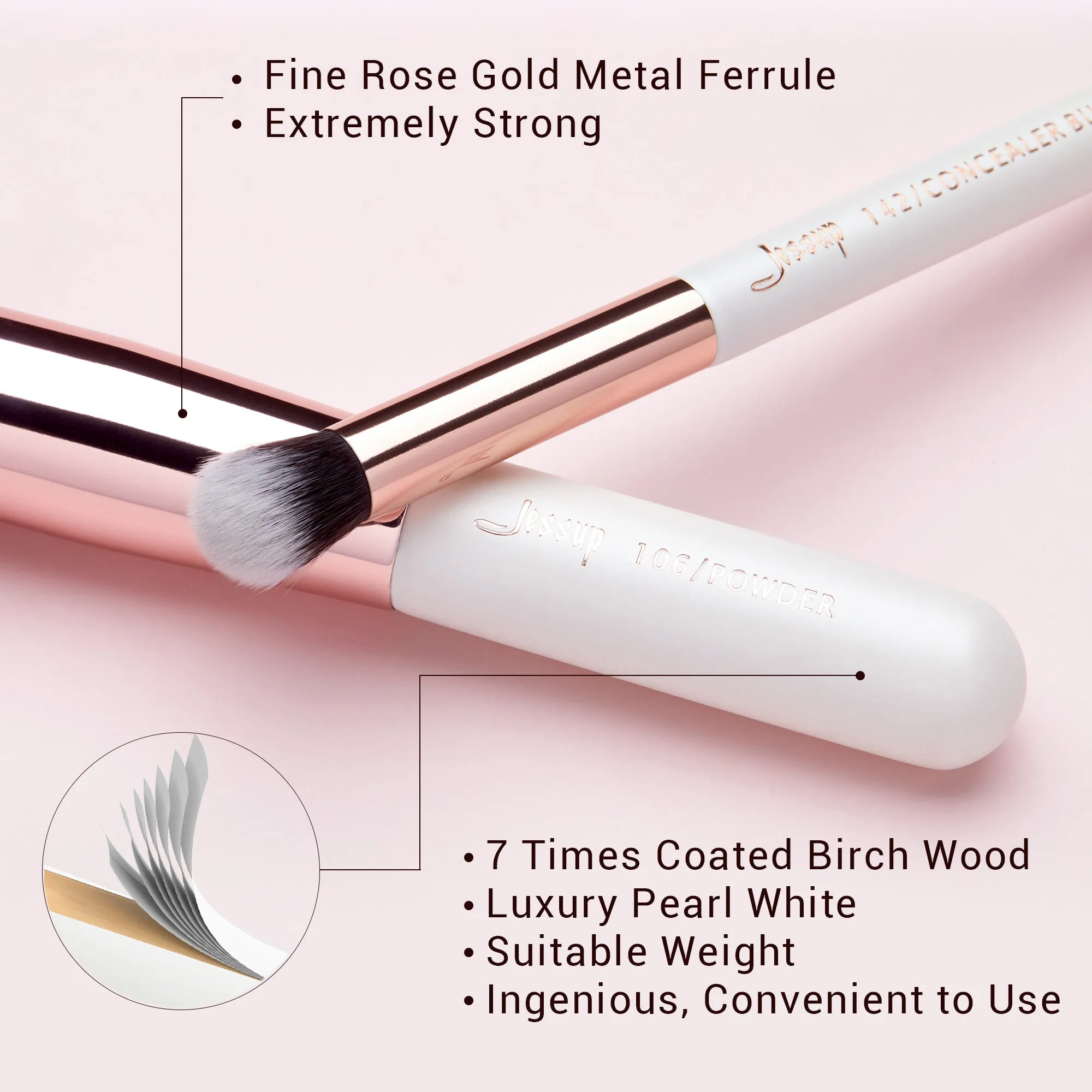 Individual 25Pcs Cosmetic Brush Kit T215