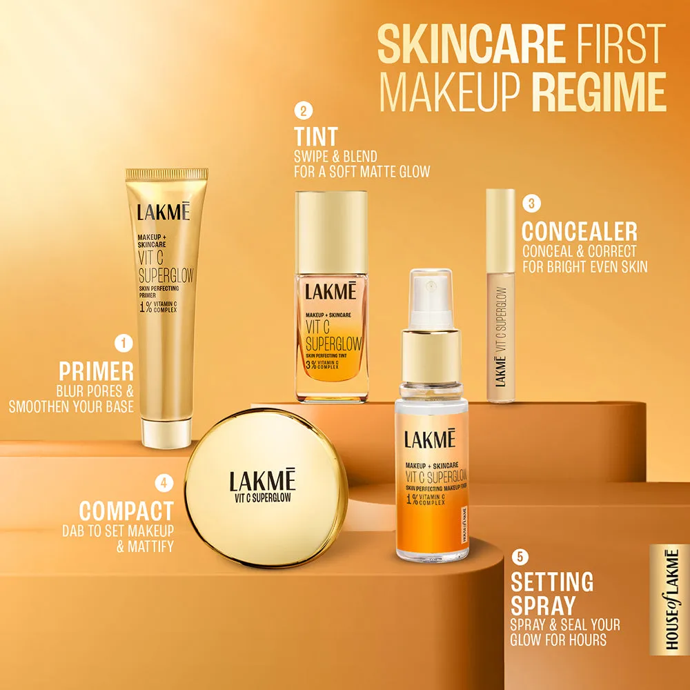 Lakmē VitC Superglow Primer, Tint & Concealer Trio