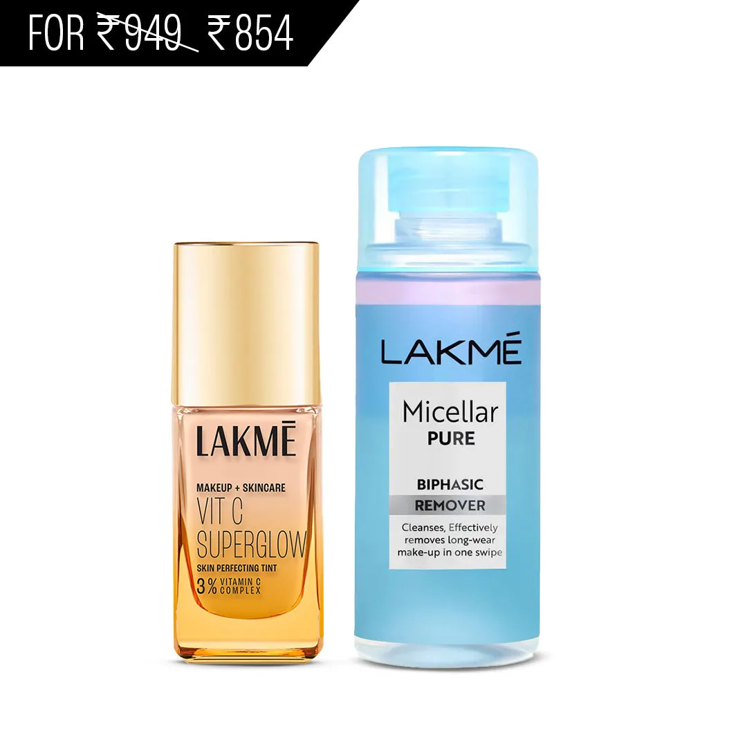 Lakmē VitC Superglow Tint   Makeup Remover Combo