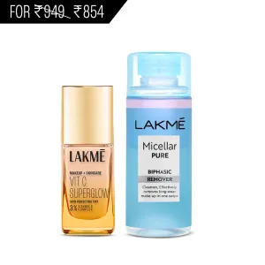 Lakmē VitC Superglow Tint   Makeup Remover Combo