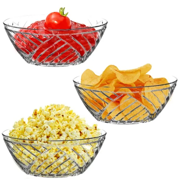 Lav Elis Crystal Clear Glass Round Serving Bowls Set of 6, 7.2 oz