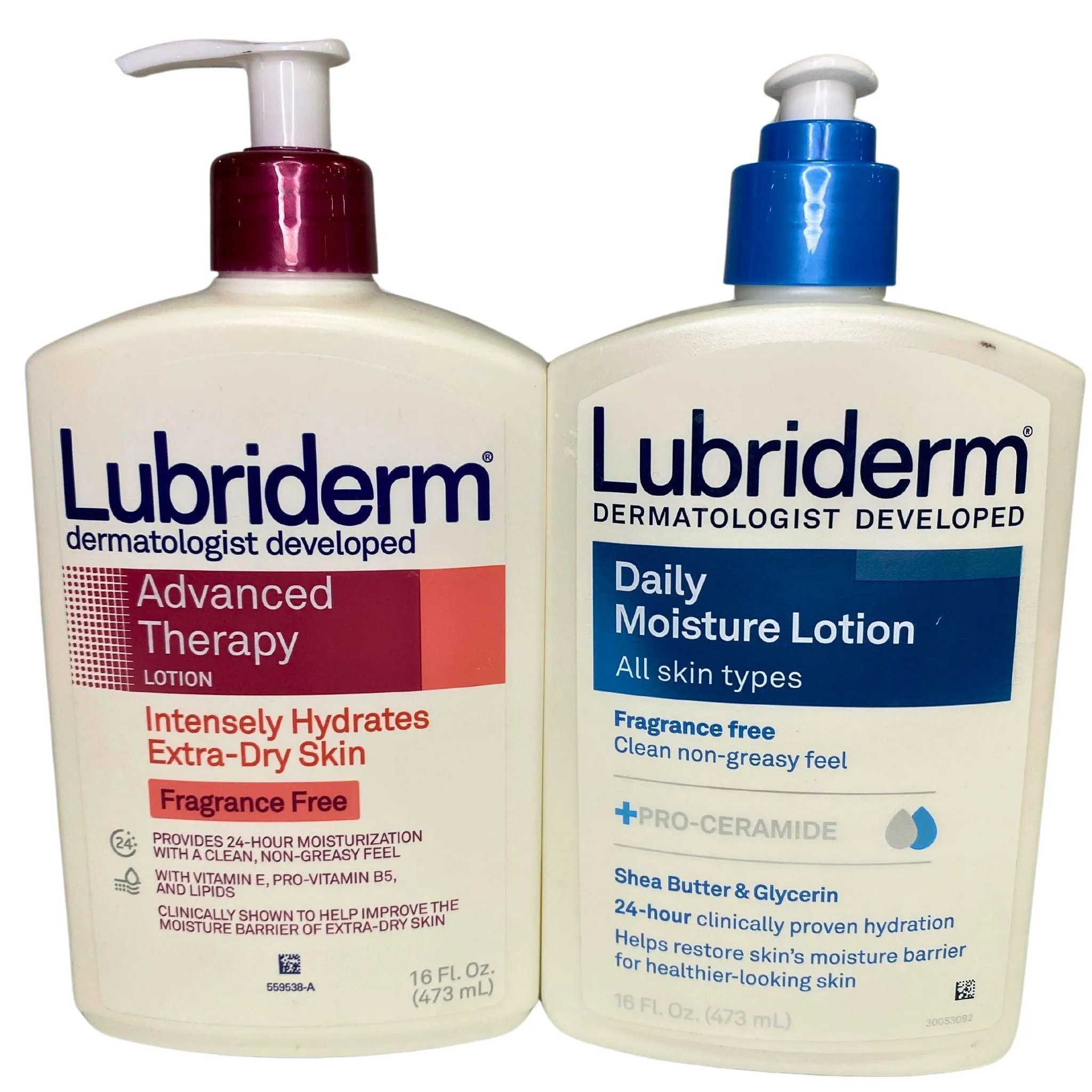 Lubriderm Lotion Mix includes Advanced Therapy Lotion & Daily Moisture Lotion (30 Pcs Lot)