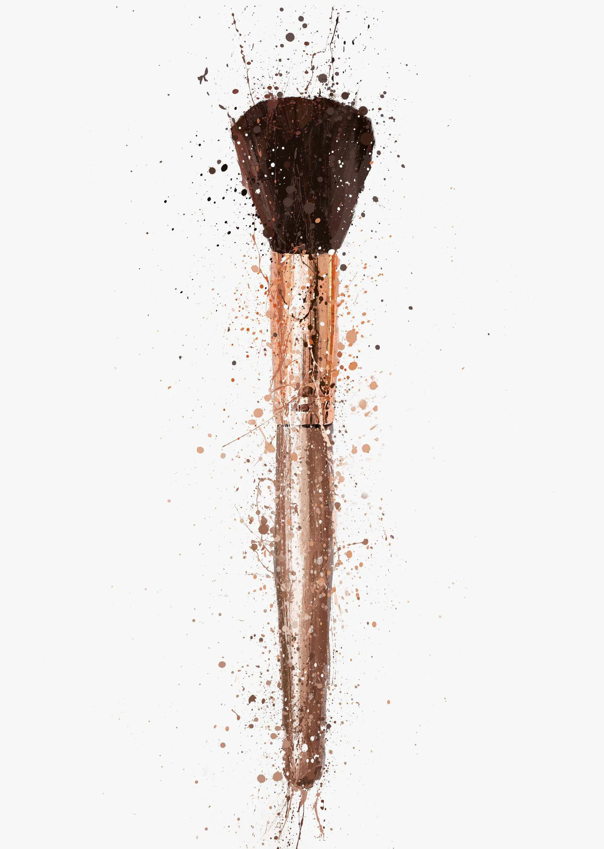 Makeup Brush Wall Art Print 'Blush'