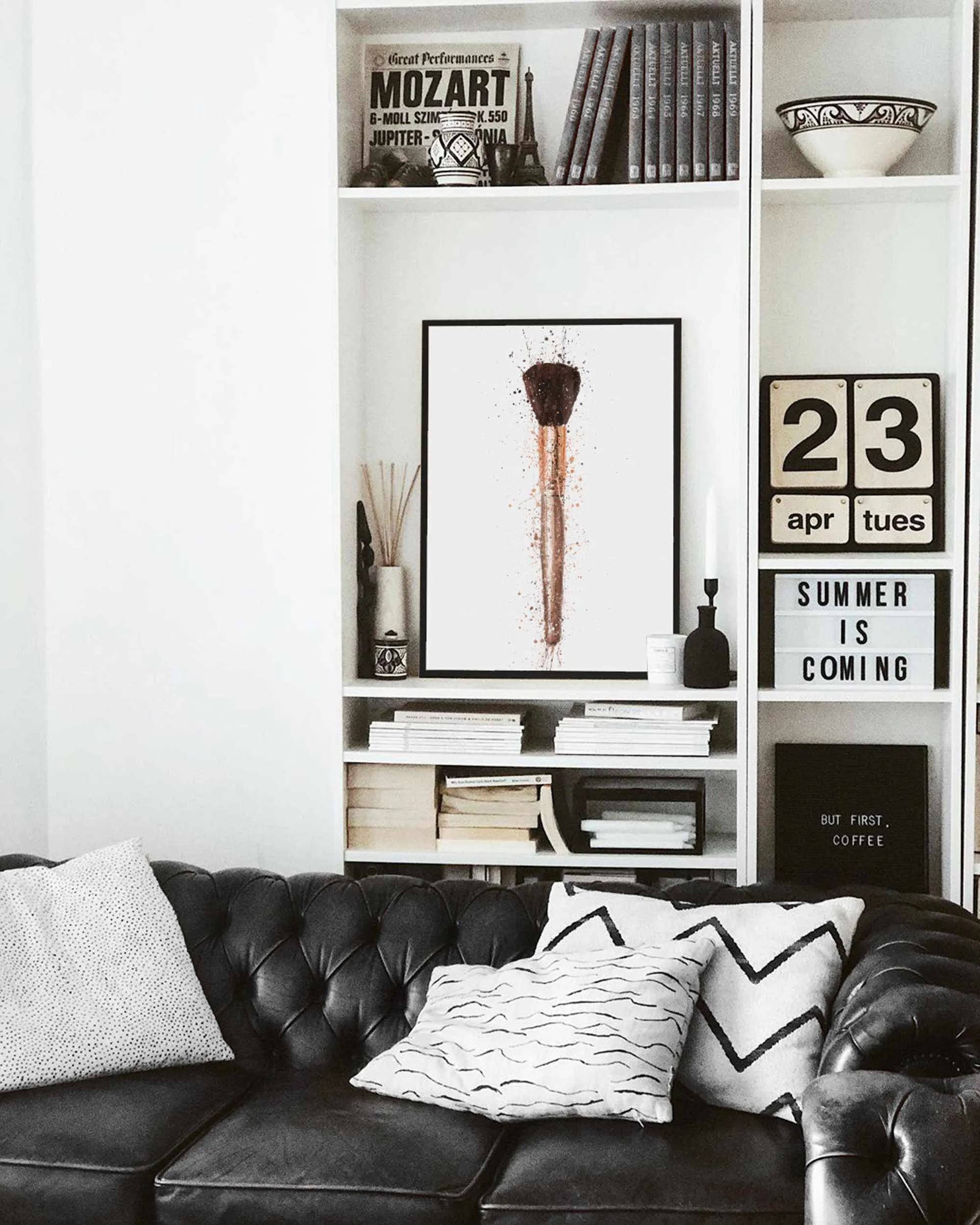 Makeup Brush Wall Art Print 'Blush'