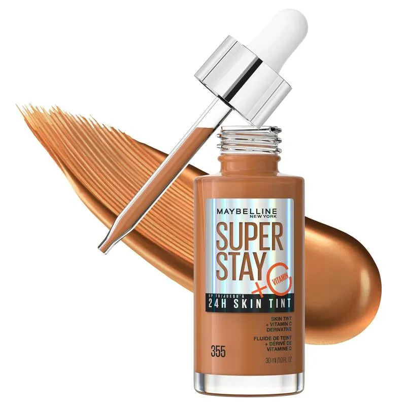 Maybelline Super Stay up to 24HR Skin Tint, Radiant Light-To-Medium Coverage Foundation, Makeup Infused with Vitamin C