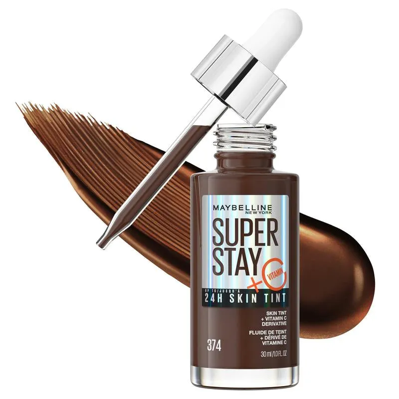 Maybelline Super Stay up to 24HR Skin Tint, Radiant Light-To-Medium Coverage Foundation, Makeup Infused with Vitamin C