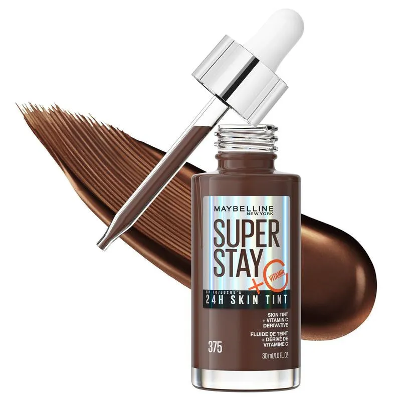 Maybelline Super Stay up to 24HR Skin Tint, Radiant Light-To-Medium Coverage Foundation, Makeup Infused with Vitamin C