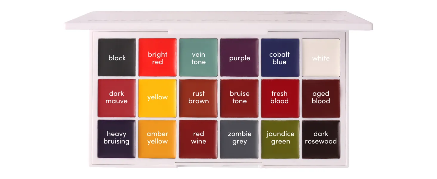 Narrative Cosmetics Master FX 18 Cream Professional Makeup Palette for SFX, Theater, Movies, Film & Halloween