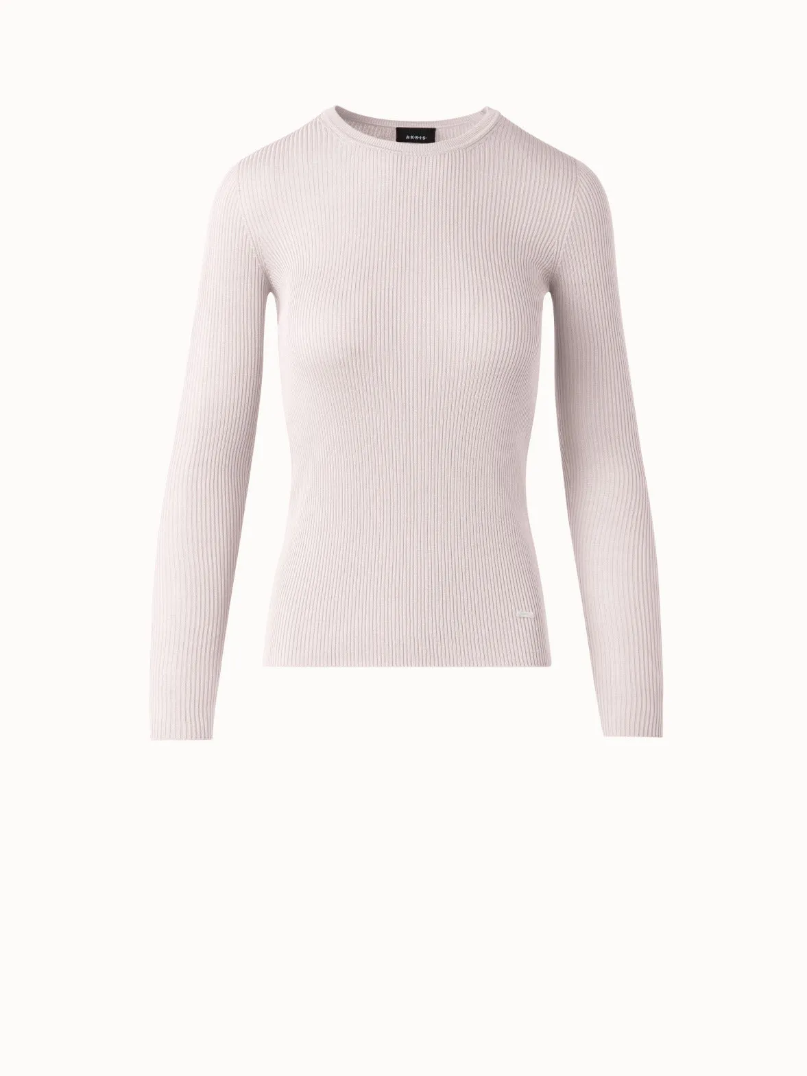 Seamless Silk Cotton Knit Sweater