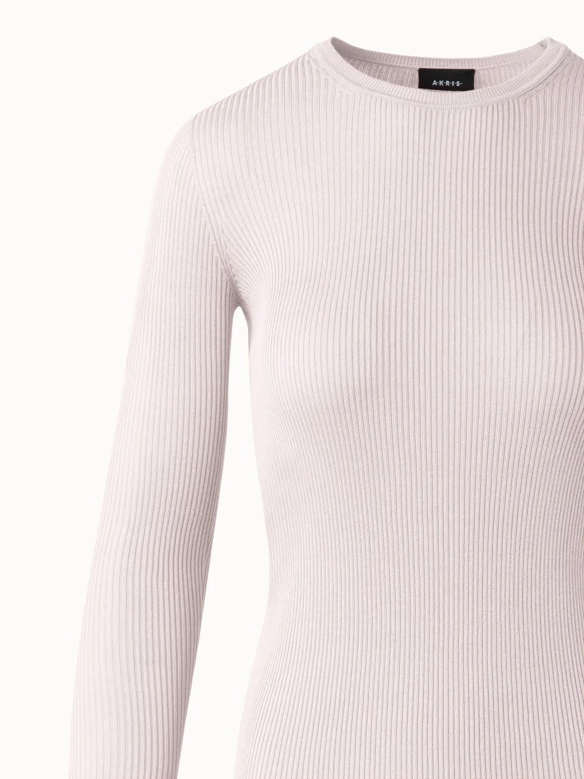 Seamless Silk Cotton Knit Sweater