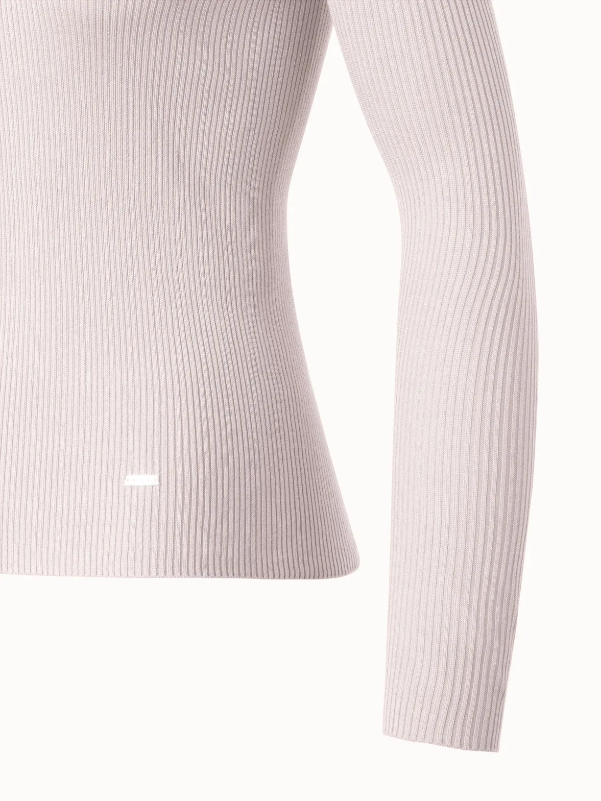 Seamless Silk Cotton Knit Sweater
