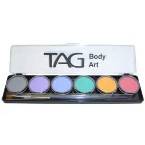 TAG Face and body paint palette regular Pastel 6X10g - Regular Pastel
