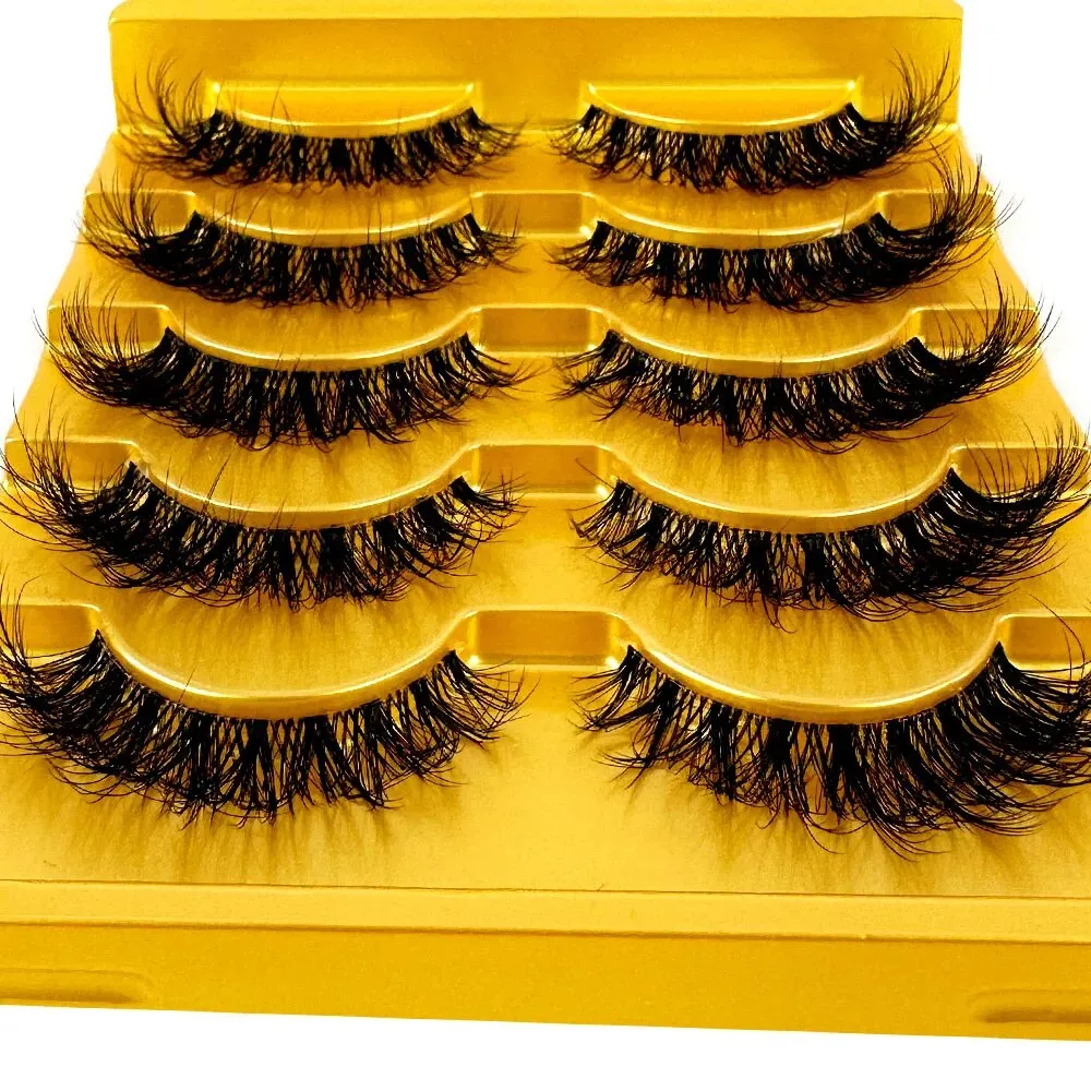 TEEK - 5 Pairs Mink Invisible Band Eyelashes