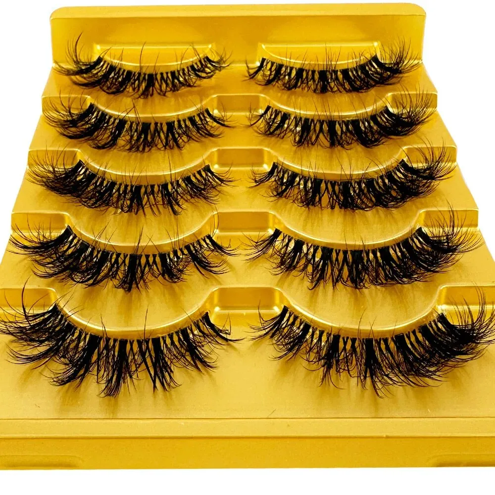 TEEK - 5 Pairs Mink Invisible Band Eyelashes
