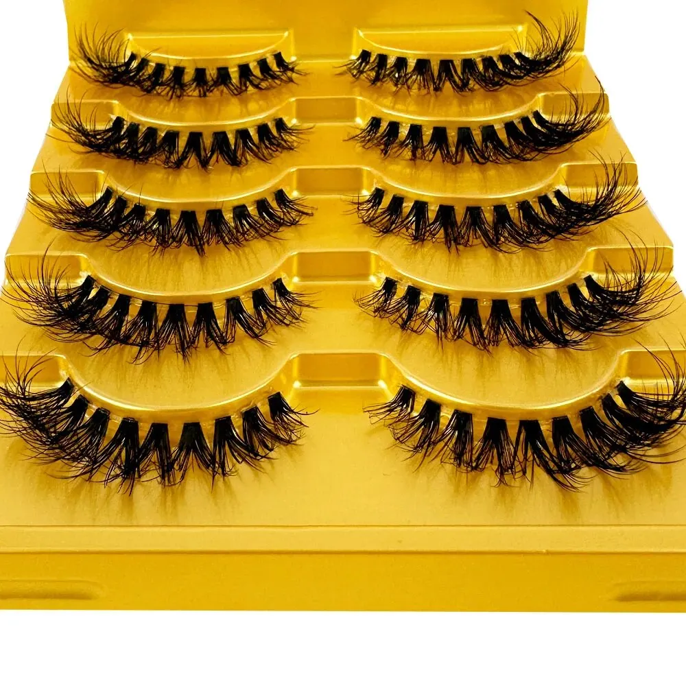TEEK - 5 Pairs Mink Invisible Band Eyelashes