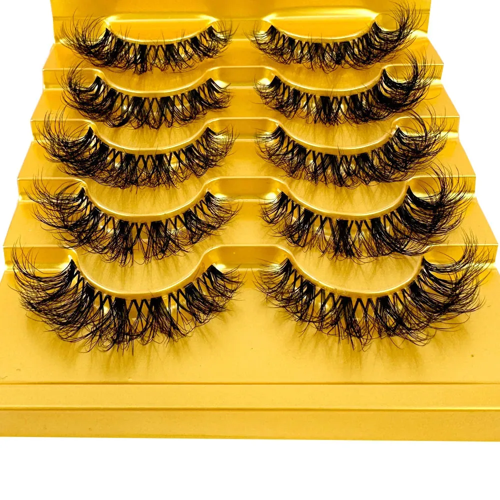 TEEK - 5 Pairs Mink Invisible Band Eyelashes