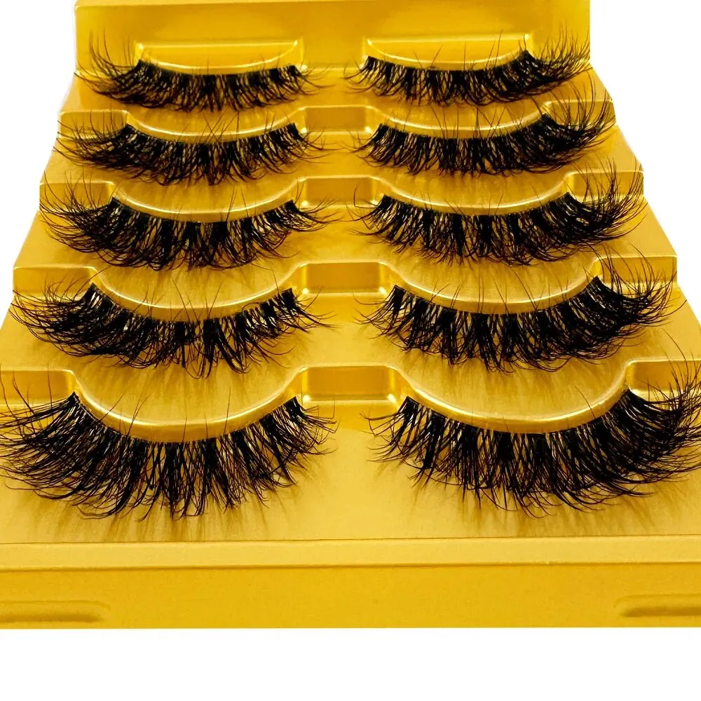 TEEK - 5 Pairs Mink Invisible Band Eyelashes