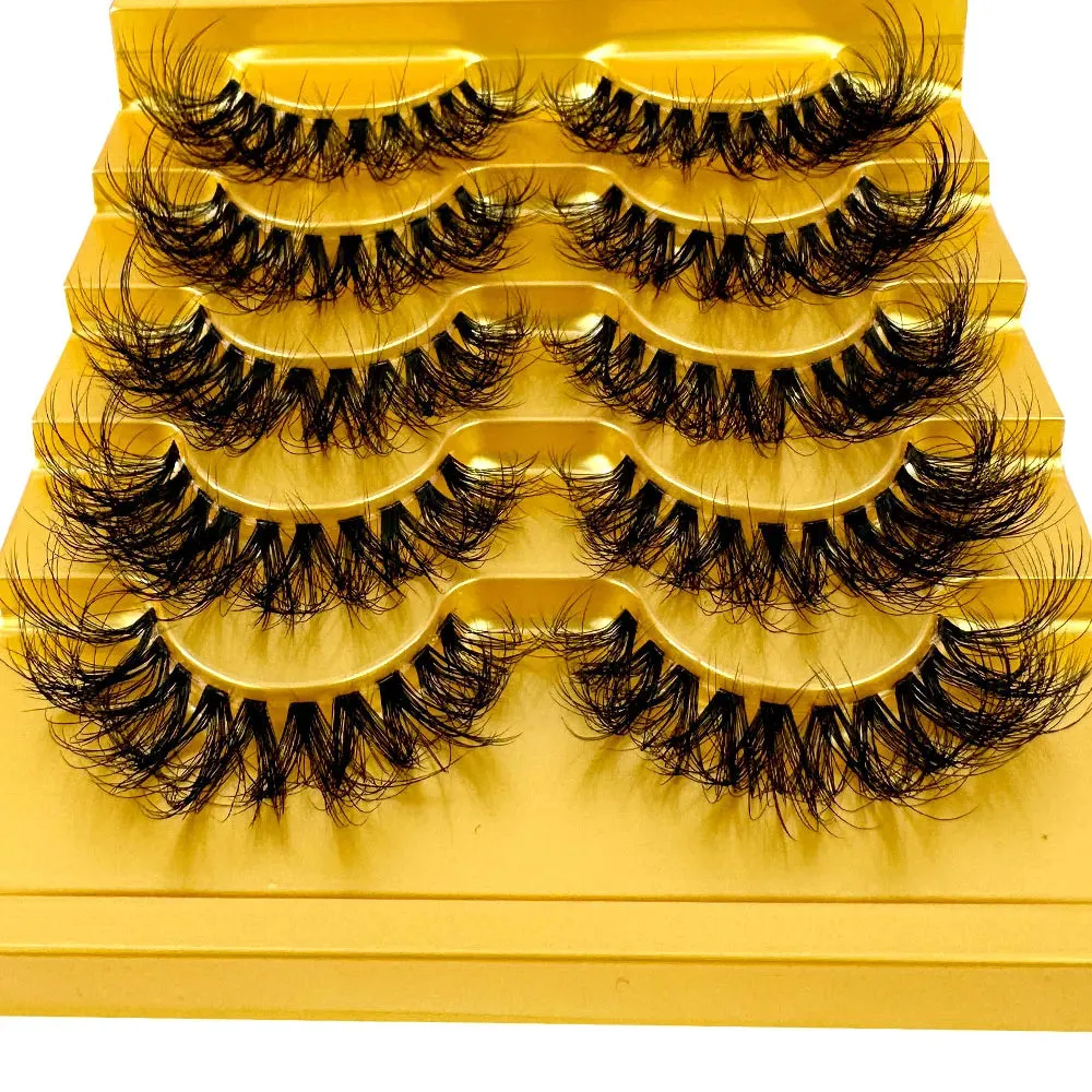 TEEK - 5 Pairs Mink Invisible Band Eyelashes