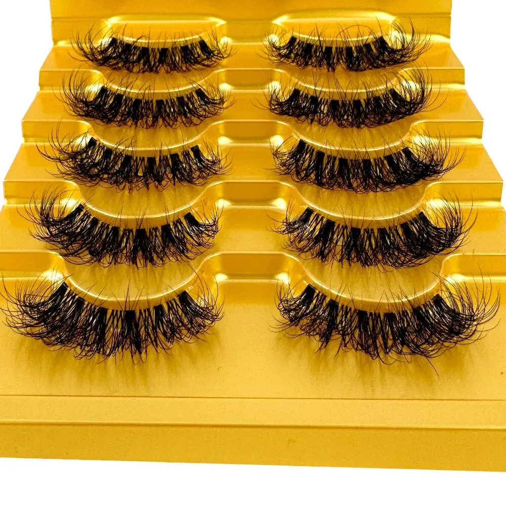 TEEK - 5 Pairs Mink Invisible Band Eyelashes