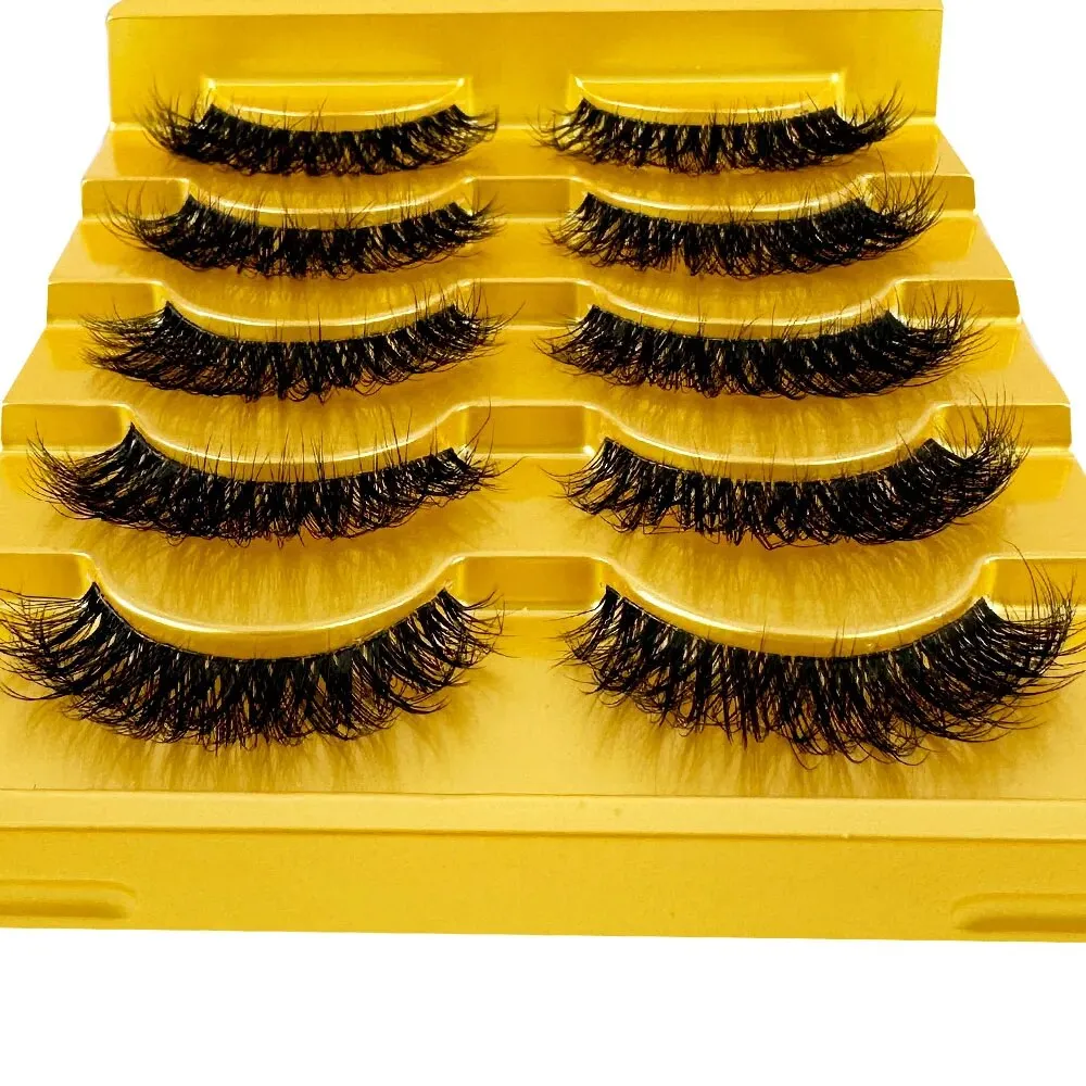 TEEK - 5 Pairs Mink Invisible Band Eyelashes