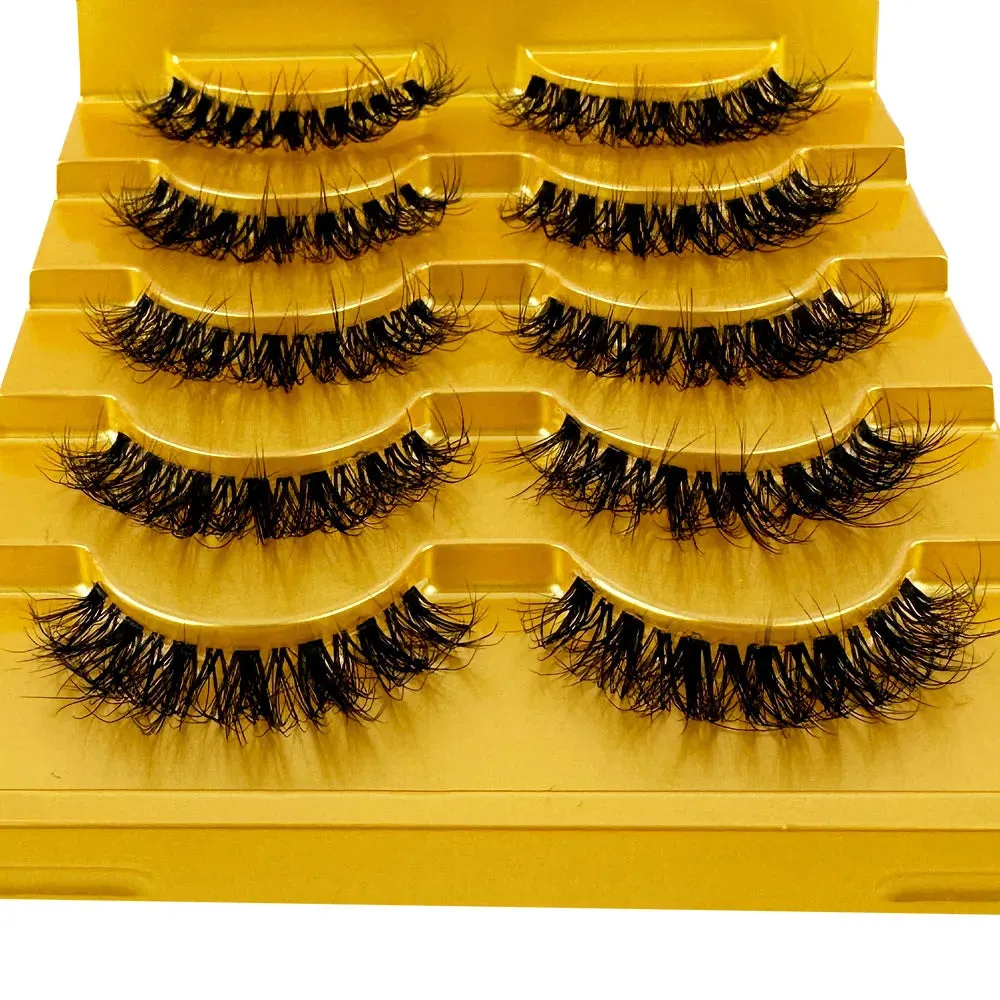 TEEK - 5 Pairs Mink Invisible Band Eyelashes