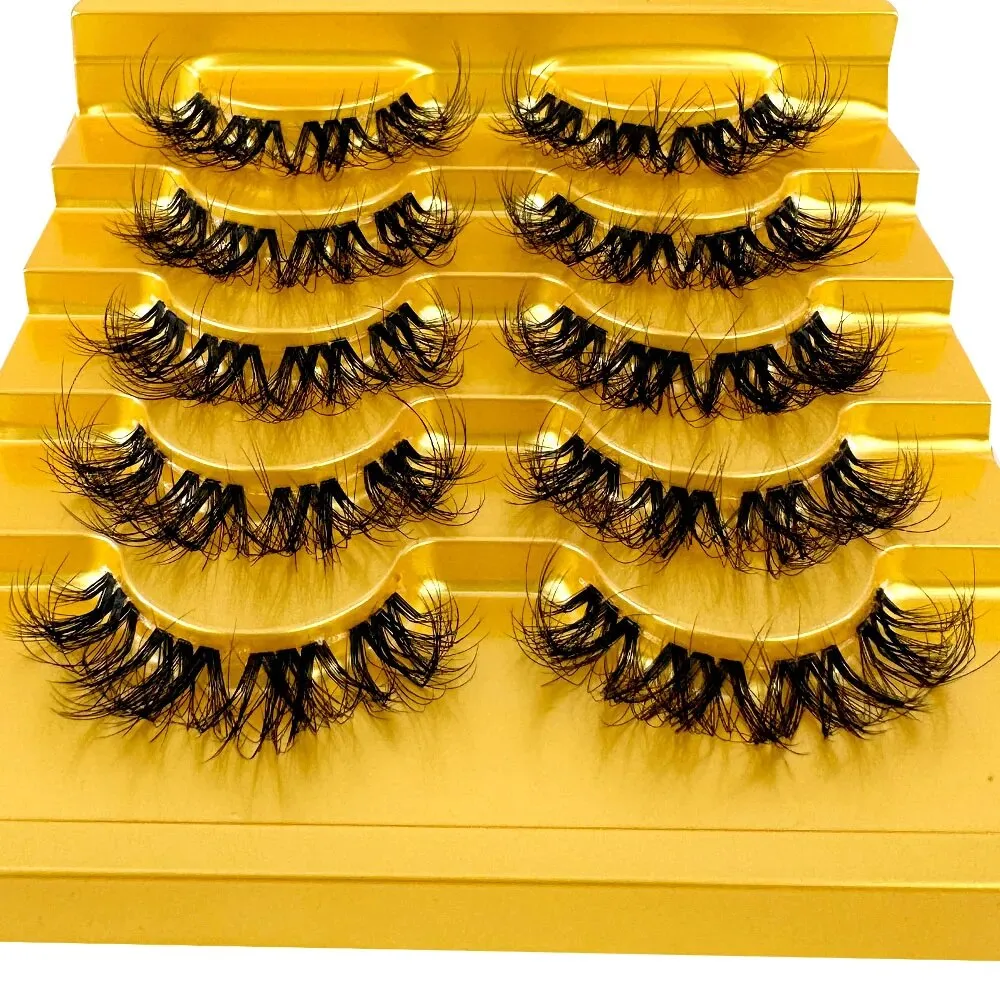TEEK - 5 Pairs Mink Invisible Band Eyelashes