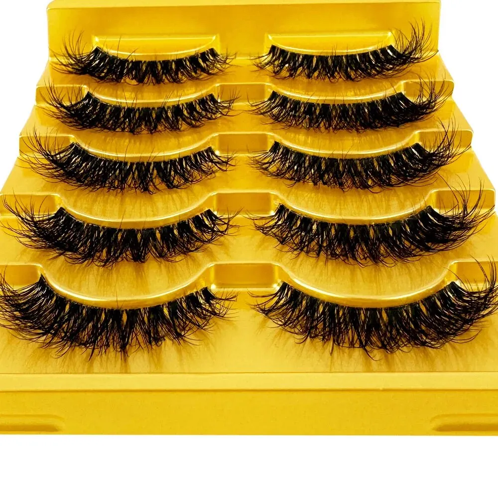 TEEK - 5 Pairs Mink Invisible Band Eyelashes