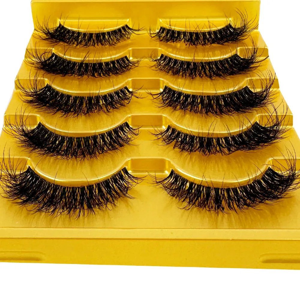 TEEK - 5 Pairs Mink Invisible Band Eyelashes