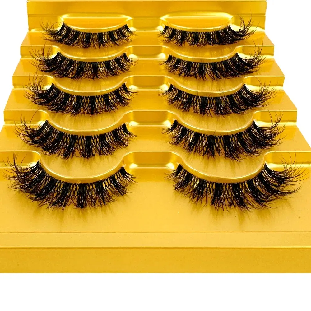 TEEK - 5 Pairs Mink Invisible Band Eyelashes
