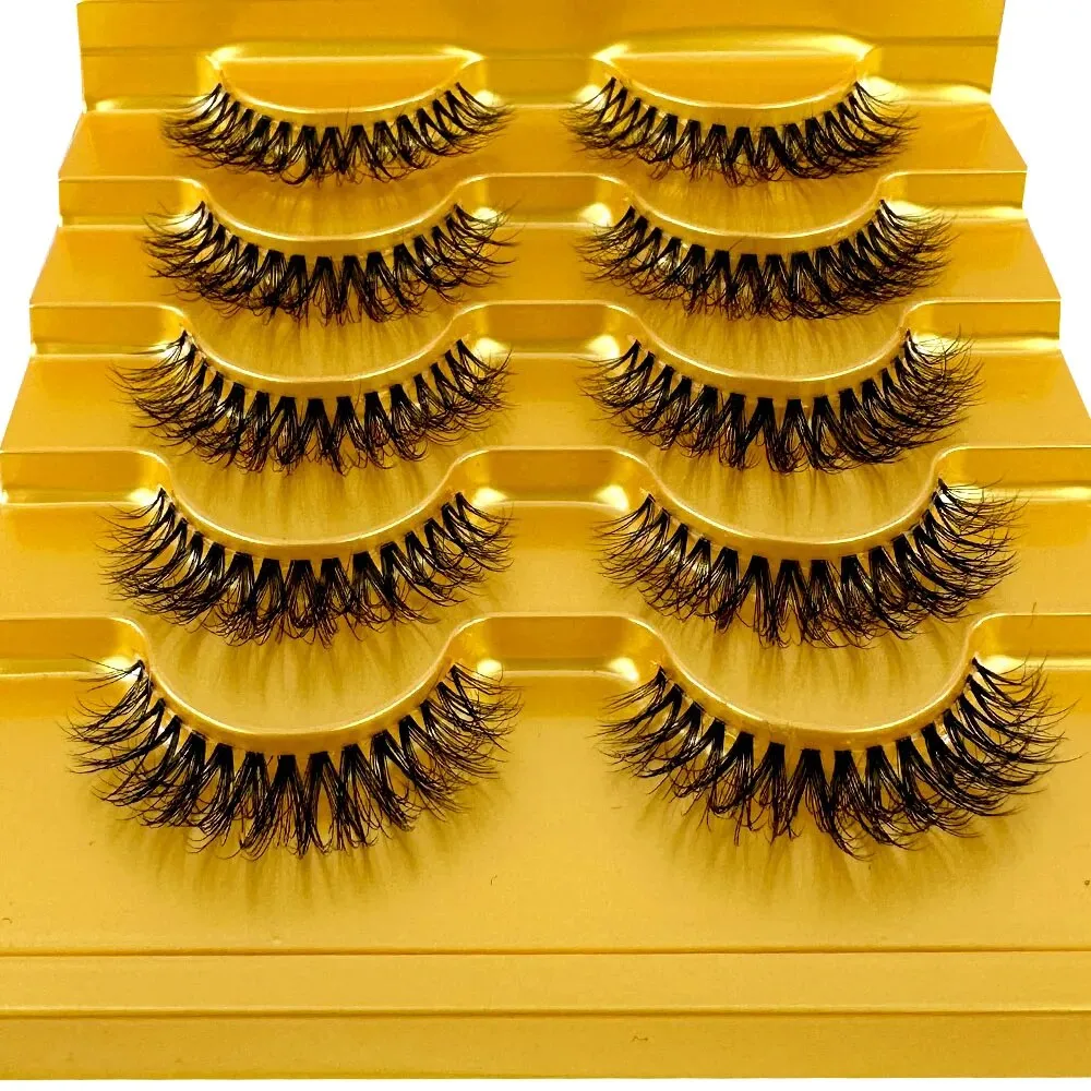 TEEK - 5 Pairs Mink Invisible Band Eyelashes