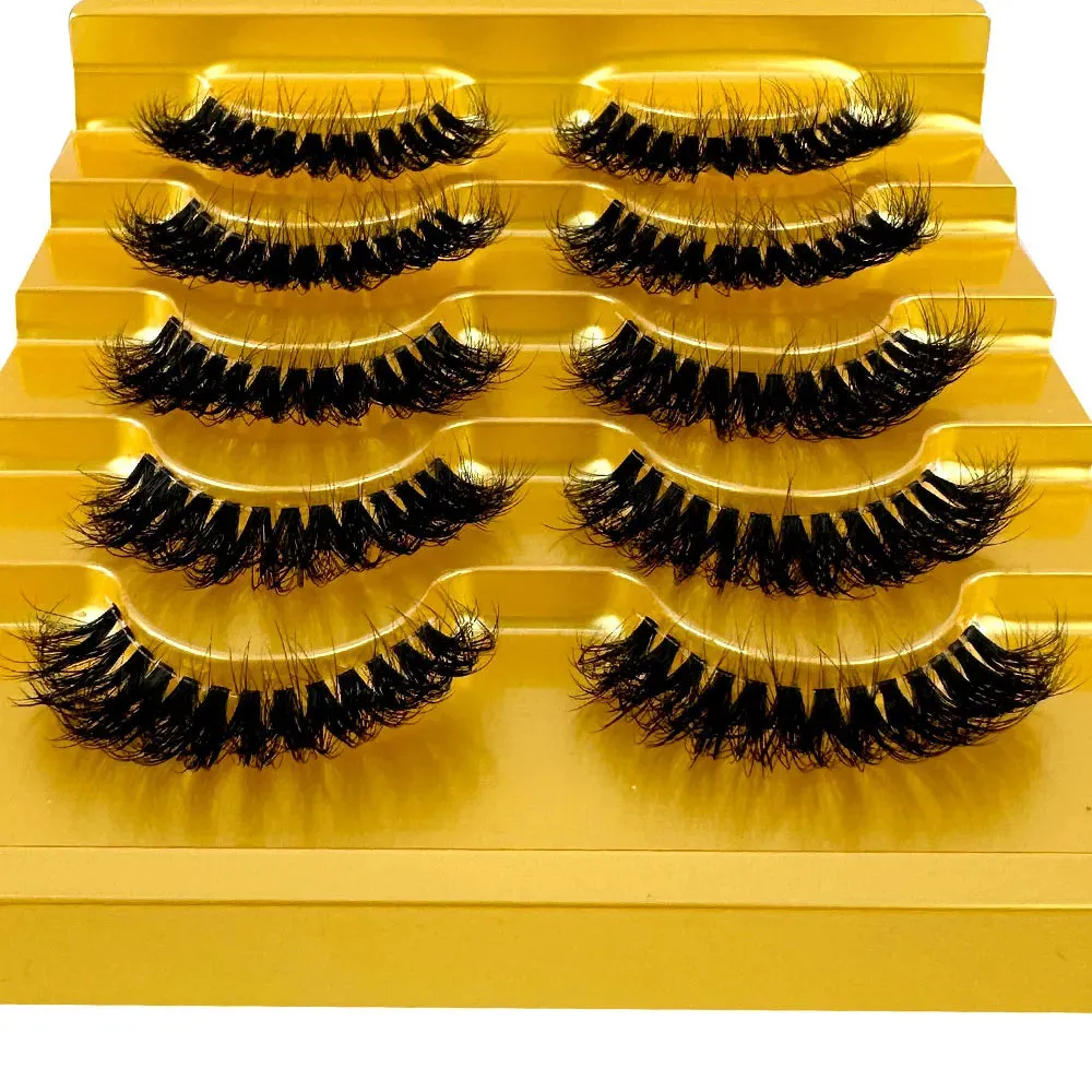 TEEK - 5 Pairs Mink Invisible Band Eyelashes