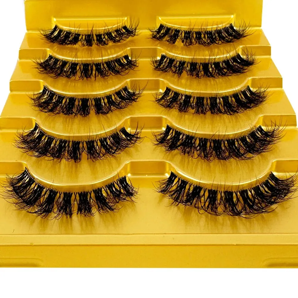 TEEK - 5 Pairs Mink Invisible Band Eyelashes